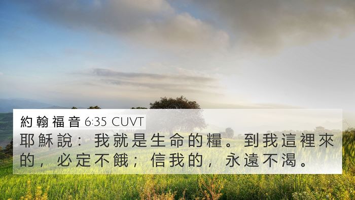 約 翰 福 音 6:35 CUVT Bible Verse Image
