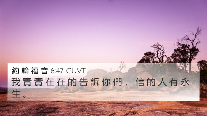 約 翰 福 音 6:47 CUVT Bible Verse Image