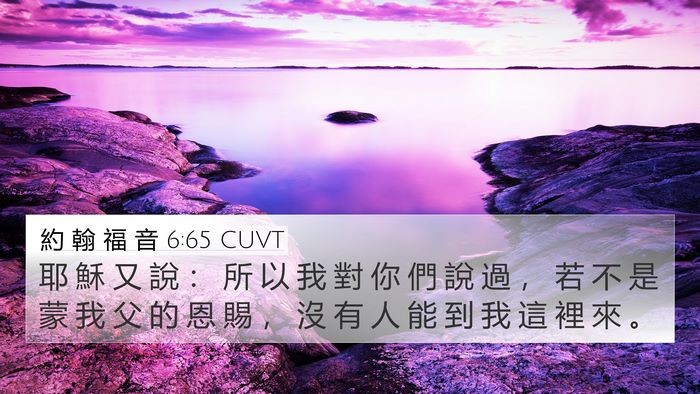 約 翰 福 音 6:65 CUVT Bible Verse Image