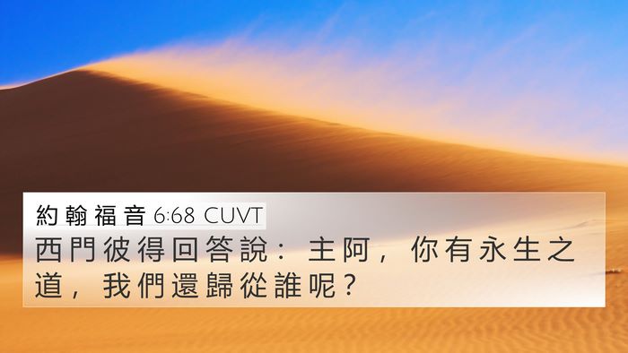約 翰 福 音 6:68 CUVT Bible Verse Image