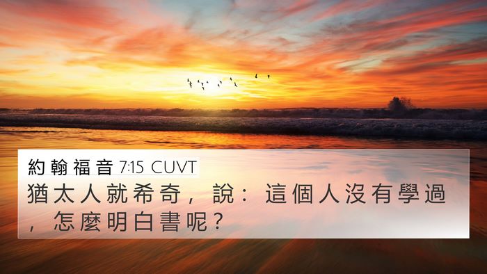 約 翰 福 音 7:15 CUVT Bible Verse Image