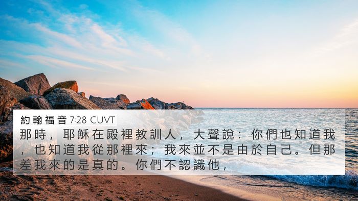 約 翰 福 音 7:28 CUVT Bible Verse Image