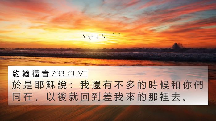 約 翰 福 音 7:33 CUVT Bible Verse Image