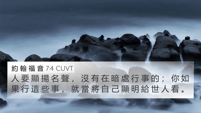 約 翰 福 音 7:4 CUVT Bible Verse Image