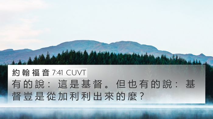 約 翰 福 音 7:41 CUVT Bible Verse Image