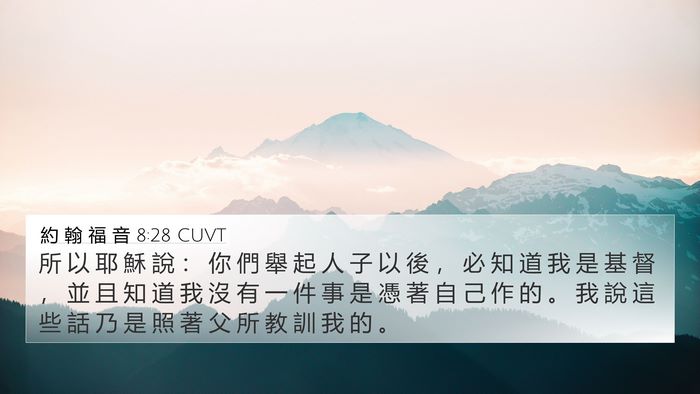 約 翰 福 音 8:28 CUVT Bible Verse Image