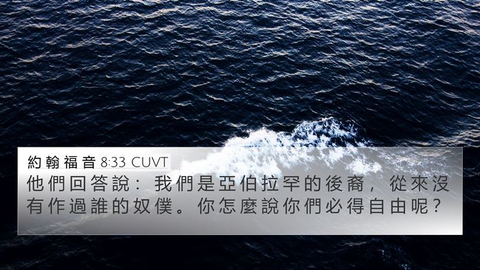 約 翰 福 音 8:33 CUVT Bible Verse Image