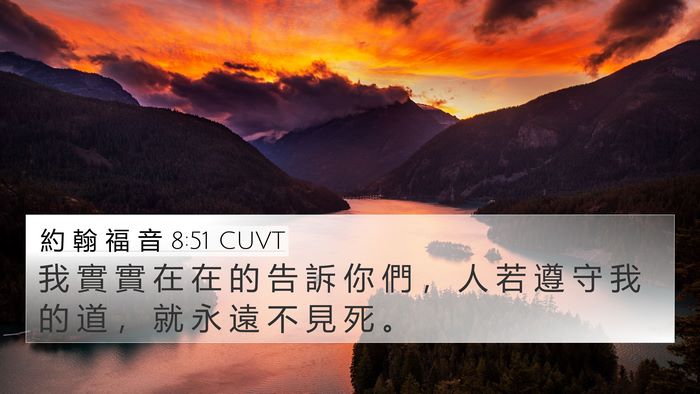 約 翰 福 音 8:51 CUVT Bible Verse Image
