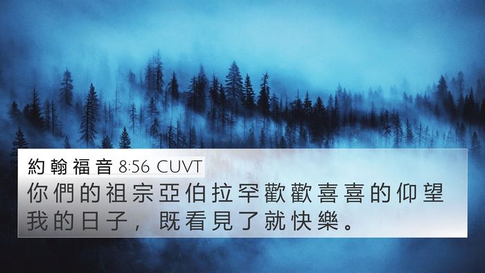 約 翰 福 音 8:56 CUVT Bible Verse Image