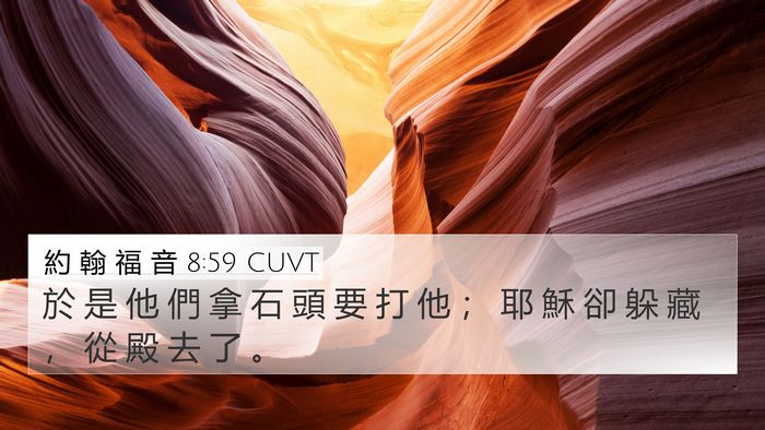 約 翰 福 音 8:59 CUVT Bible Verse Image