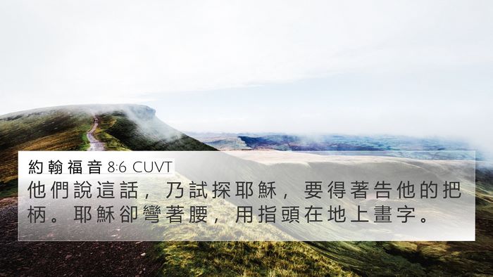 約 翰 福 音 8:6 CUVT Bible Verse Image