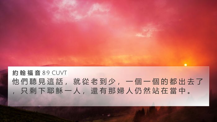 約 翰 福 音 8:9 CUVT Bible Verse Image