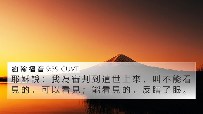 約 翰 福 音 9:39 CUVT Bible Verse Image