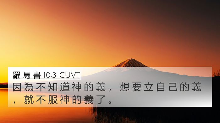 羅 馬 書 10:3 CUVT Bible Verse Image