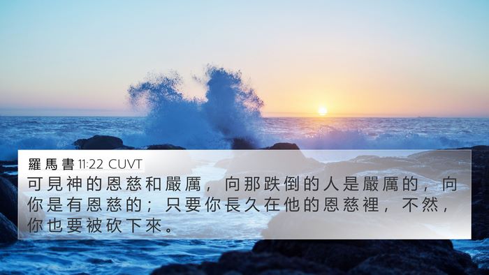 羅 馬 書 11:22 CUVT Bible Verse Image