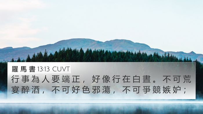 羅 馬 書 13:13 CUVT Bible Verse Image