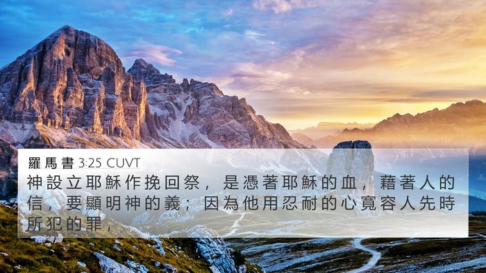 羅 馬 書 3:25 CUVT Bible Verse Image