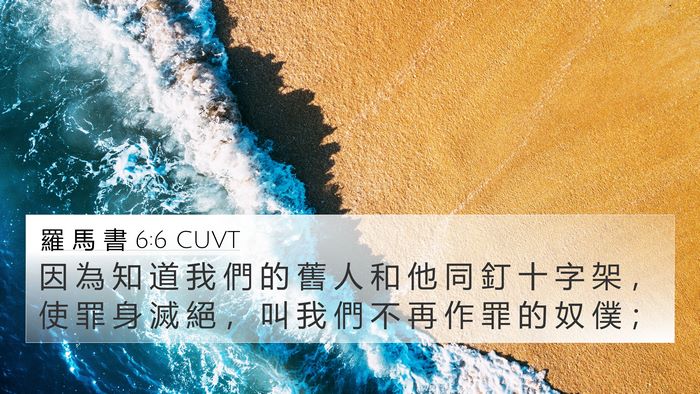 羅 馬 書 6:6 CUVT Bible Verse Image