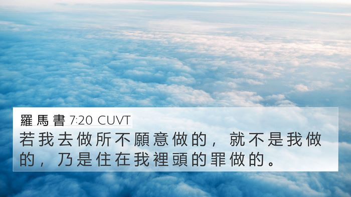 羅 馬 書 7:20 CUVT 4K Wallpaper - 若 我 去 做 所 不 願 意 做 的 ， 就 - 4K Wallpaper Bible Verse