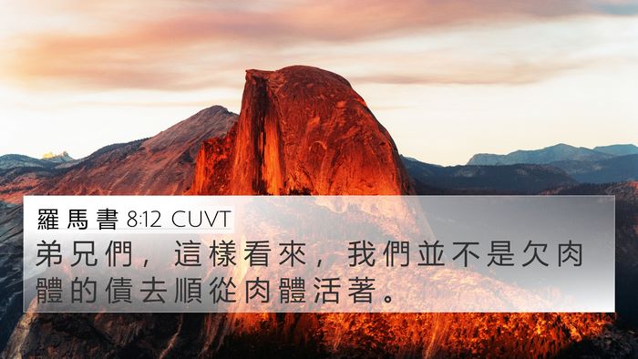羅 馬 書 8:12 CUVT Bible Verse Image