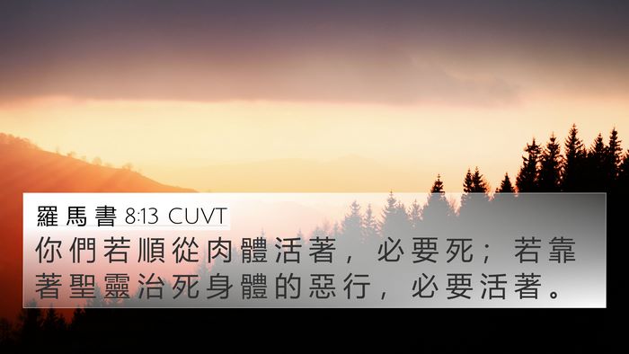 羅 馬 書 8:13 CUVT Bible Verse Image