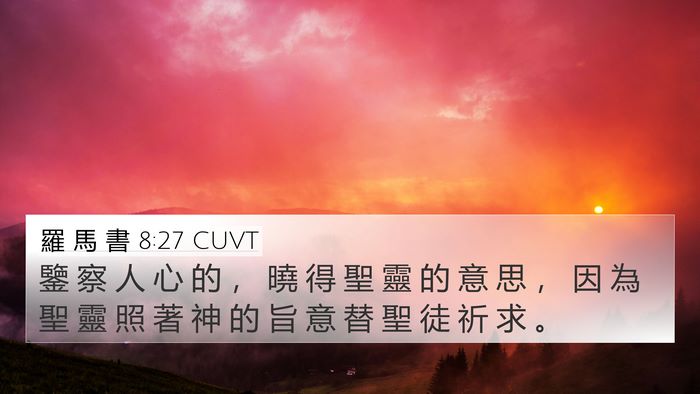 羅 馬 書 8:27 CUVT Bible Verse Image