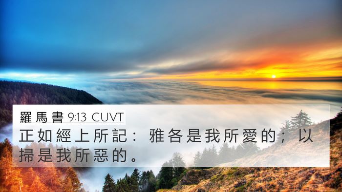 羅 馬 書 9:13 CUVT Bible Verse Image