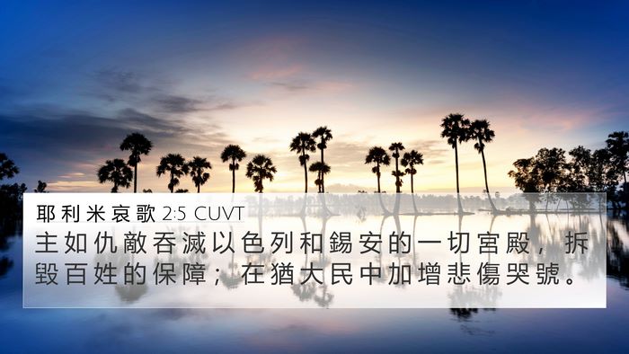 耶 利 米 哀 歌 2:5 CUVT Bible Verse Image