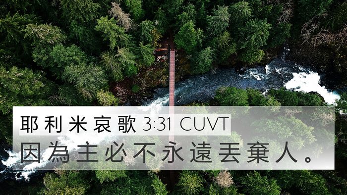 耶 利 米 哀 歌 3:31 CUVT Bible Verse Image
