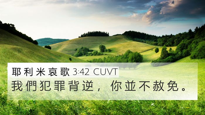 耶 利 米 哀 歌 3:42 CUVT Bible Verse Image