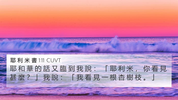 耶 利 米 書 1:11 CUVT Bible Verse Image