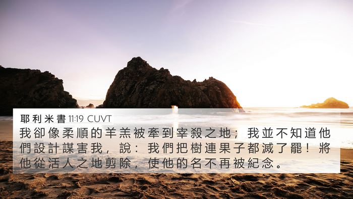 耶 利 米 書 11:19 CUVT Bible Verse Image