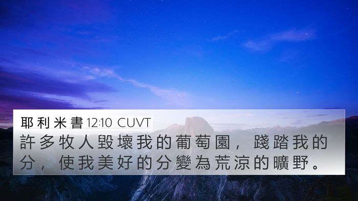 耶 利 米 書 12:10 CUVT Bible Verse Image