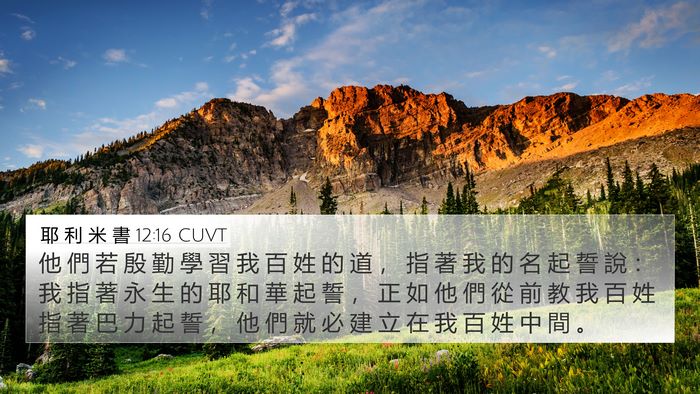 耶 利 米 書 12:16 CUVT Bible Verse Image