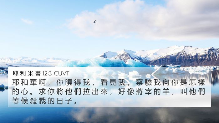 耶 利 米 書 12:3 CUVT Bible Verse Image