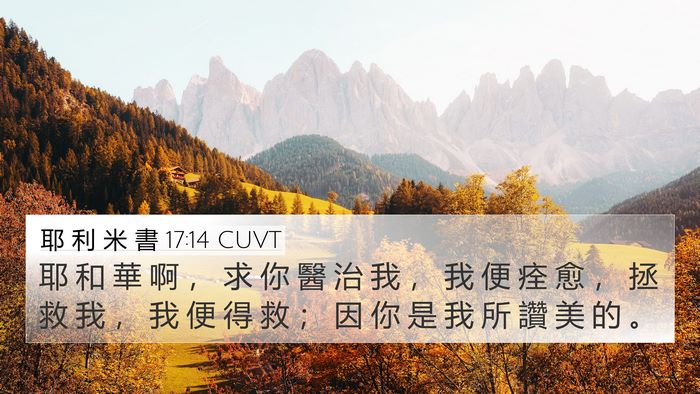 耶 利 米 書 17:14 CUVT Bible Verse Image