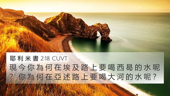 耶 利 米 書 2:18 CUVT Bible Verse Image