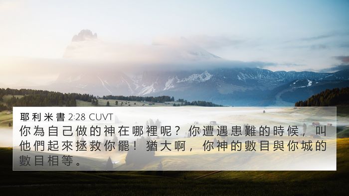 耶 利 米 書 2:28 CUVT Bible Verse Image