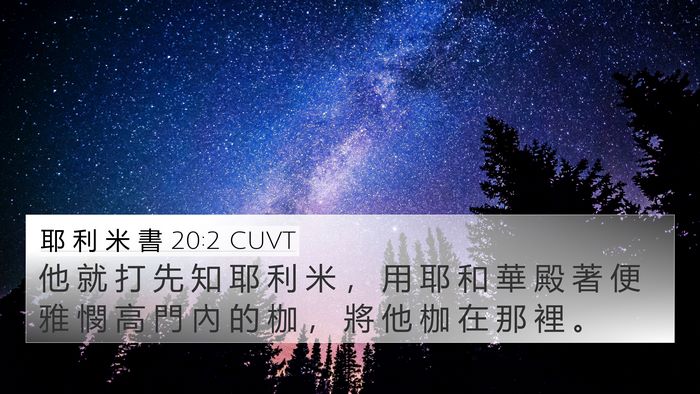 耶 利 米 書 20:2 CUVT 4K Wallpaper - 他 就 打 先 知 耶 利 米 ， 用 耶 和 - 4K Wallpaper Bible Verse