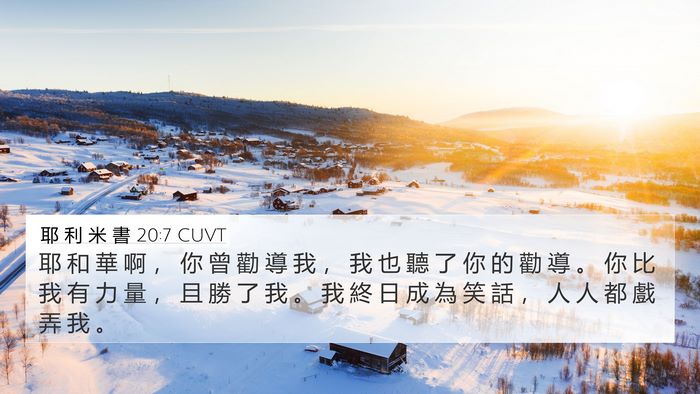 耶 利 米 書 20:7 CUVT Bible Verse Image