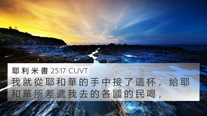 耶 利 米 書 25:17 CUVT Bible Verse Image