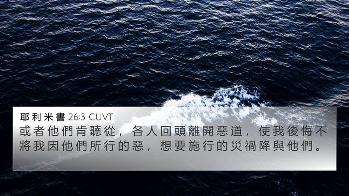 耶 利 米 書 26:3 CUVT Bible Verse Image