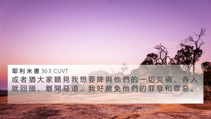 耶 利 米 書 36:3 CUVT Bible Verse Image