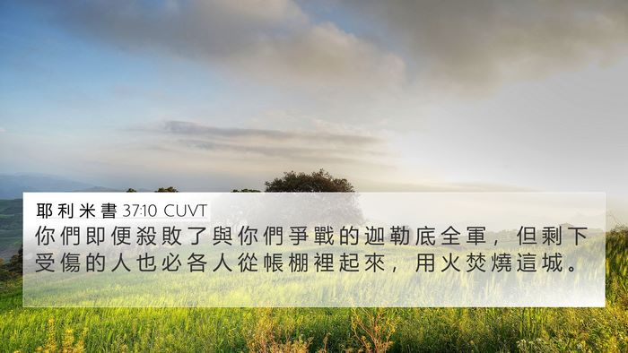 耶 利 米 書 37:10 CUVT Bible Verse Image