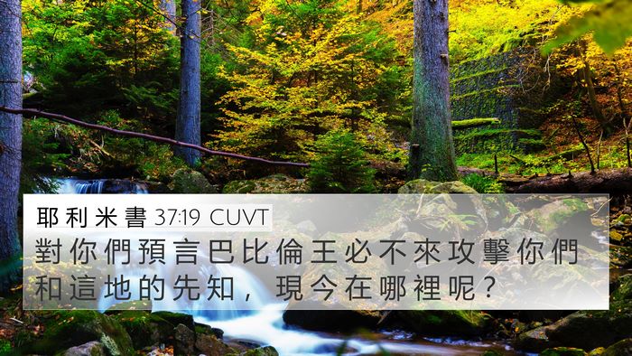 耶 利 米 書 37:19 CUVT 4K Wallpaper - 對 你 們 預 言 巴 比 倫 王 必 不 來 - 4K Wallpaper Bible Verse