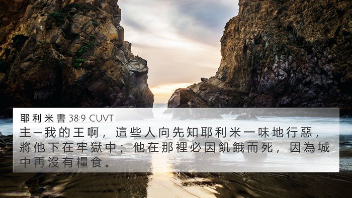 耶 利 米 書 38:9 CUVT Bible Verse Image