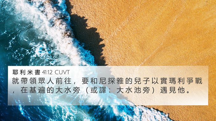 耶 利 米 書 41:12 CUVT 4K Wallpaper - 就 帶 領 眾 人 前 往 ， 要 和 尼 探 - 4K Wallpaper Bible Verse