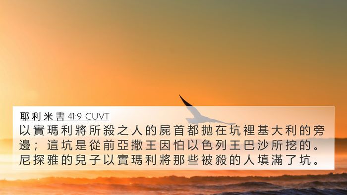 耶 利 米 書 41:9 CUVT 4K Wallpaper - 以 實 瑪 利 將 所 殺 之 人 的 屍 首 - 4K Wallpaper Bible Verse