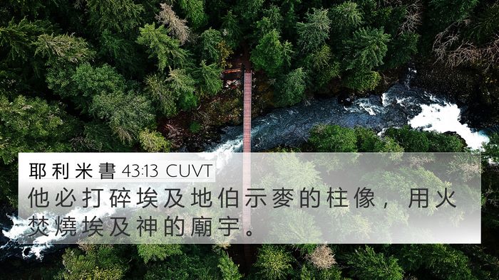 耶 利 米 書 43:13 CUVT Bible Verse Image