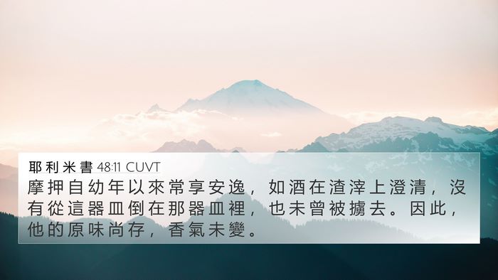 耶 利 米 書 48:11 CUVT Bible Verse Image